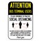 Signmission Public Safety Sign-Bus Terminal Users Practice Social Distancing, 12" H, A-1218-25380 A-1218-25380 - alternate 1